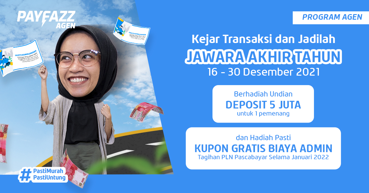 Ikutan Jawara Akhir Tahun Bisa Dapat Undian Deposit 5 JUTA & Kupon Gratis Admin Tagihan PLN Pascabayar!